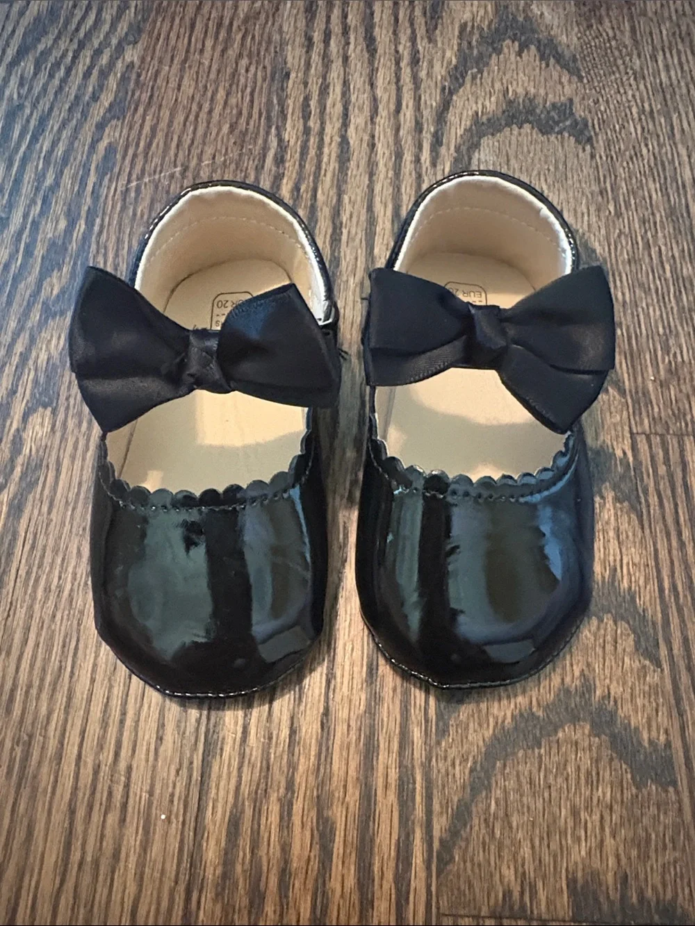 Kids Black Patent Bow Mary Jane Shoes